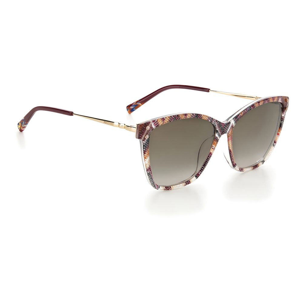 Women's Missoni Multicolor Sunglasses with 100% UV Protection and Eco PMMA Material