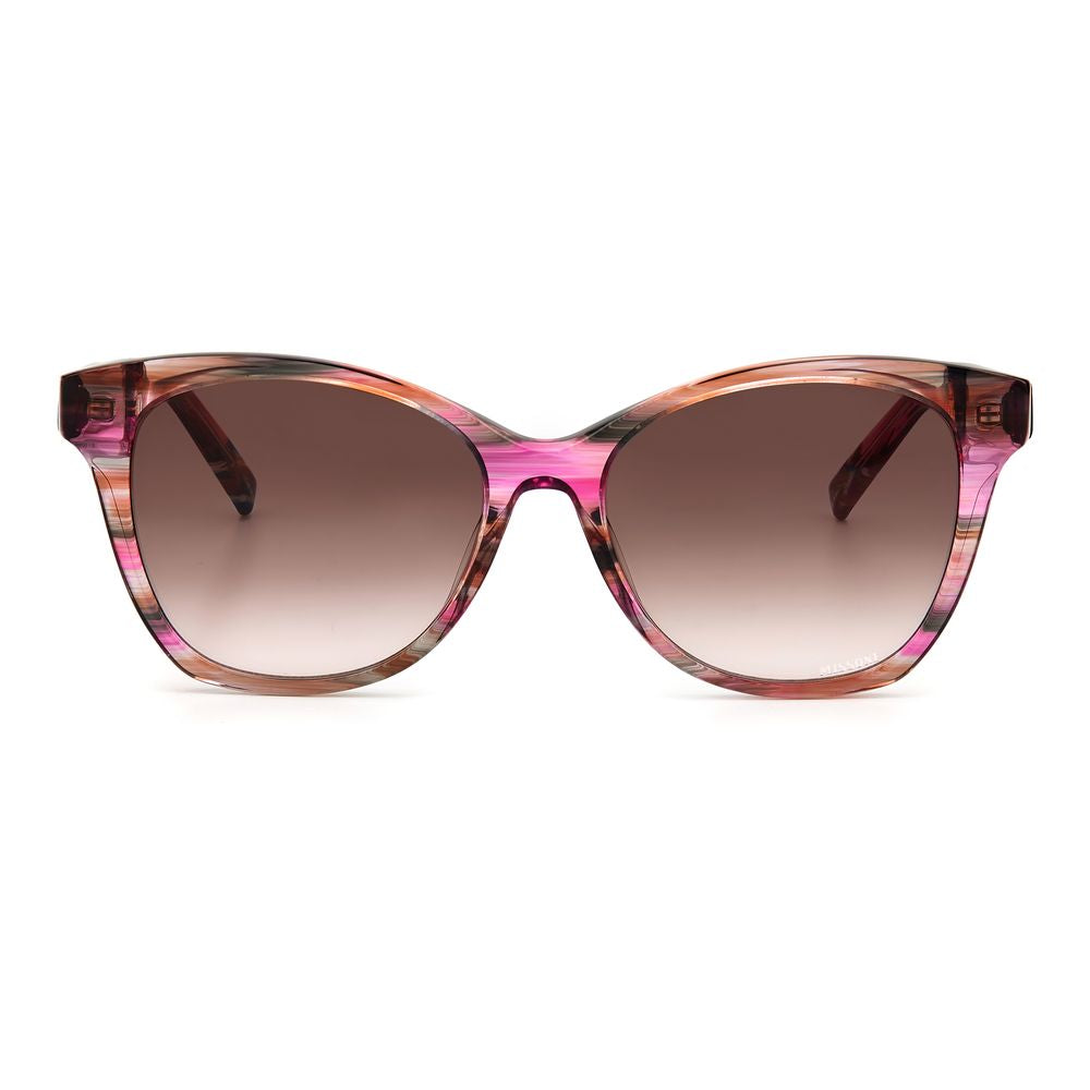 Women's Missoni Sunglasses with Brown Acetate Frame and Pink Lenses
