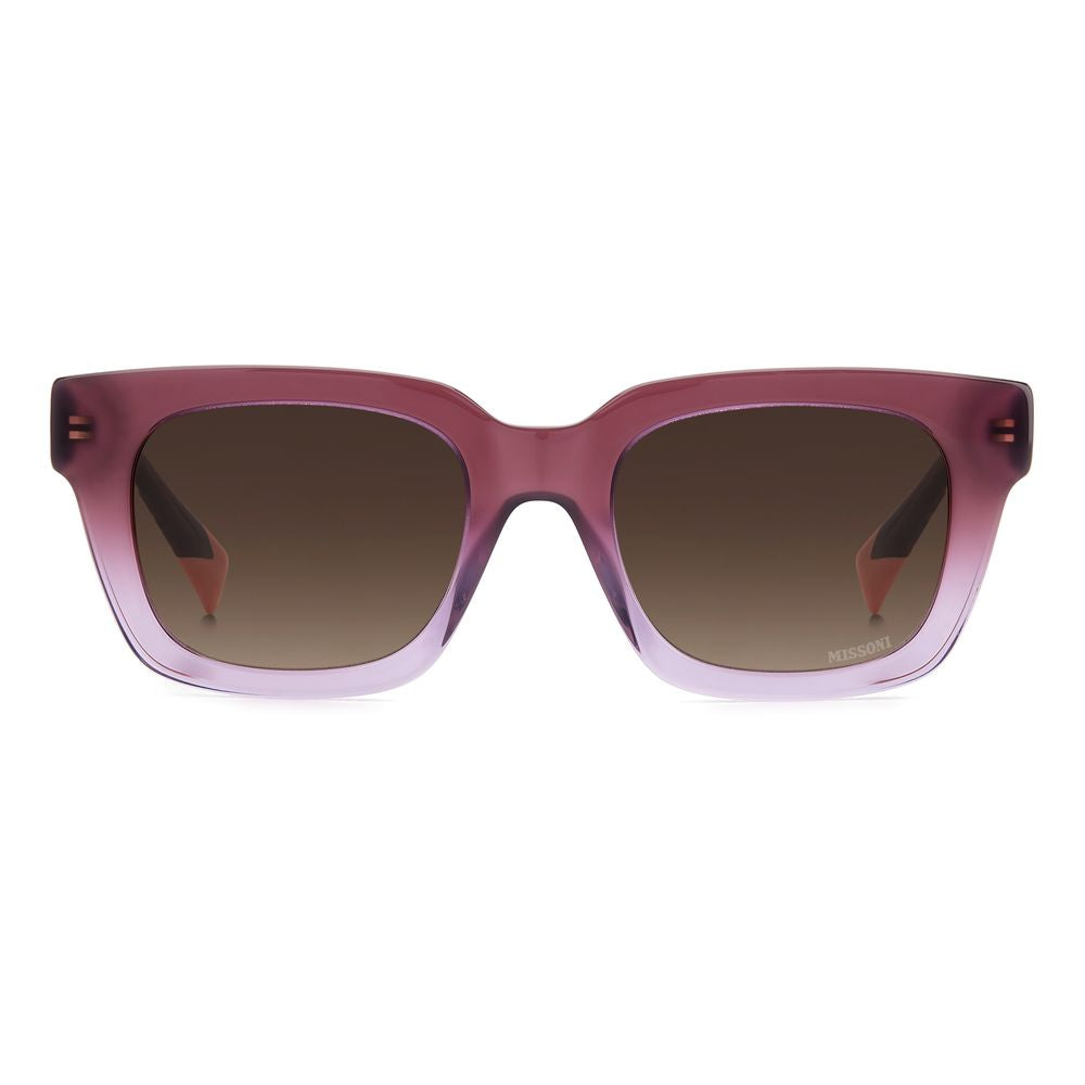Women's Missoni sunglasses in purple acetate with metal temple cores