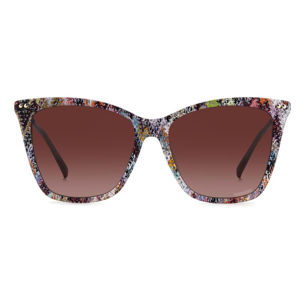 Authentic Missoni Fabric collection sunglasses with iconic zigzag hinges