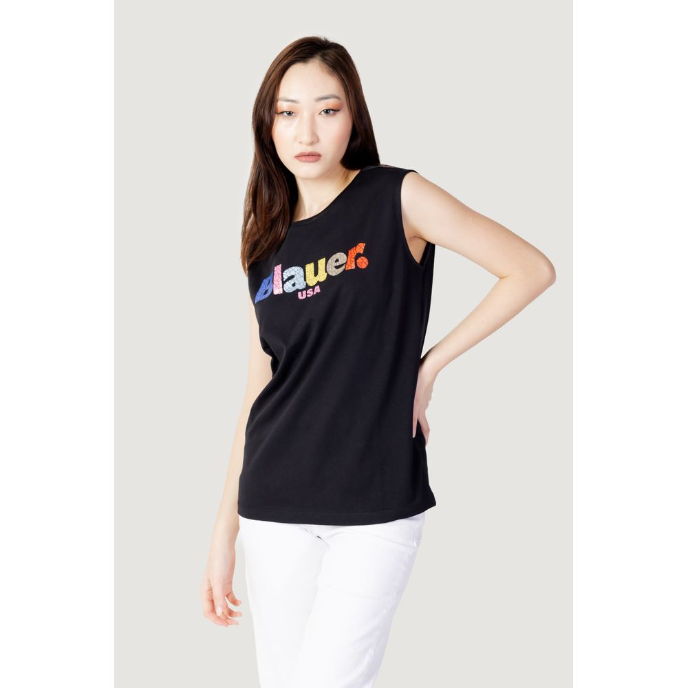 Blauer Black Cotton T-Shirt