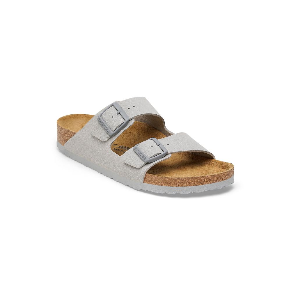 Birkenstock gray viscose sandal with contoured footbed and adjustable straps