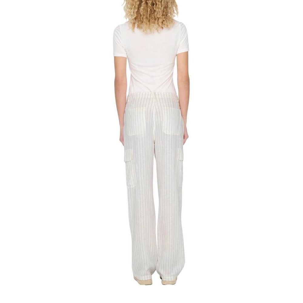 Only White Linen Pant