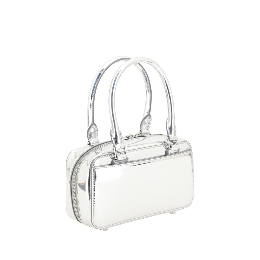 Self-Portrait Mini Bow Handbag with sophisticated metallic finish
