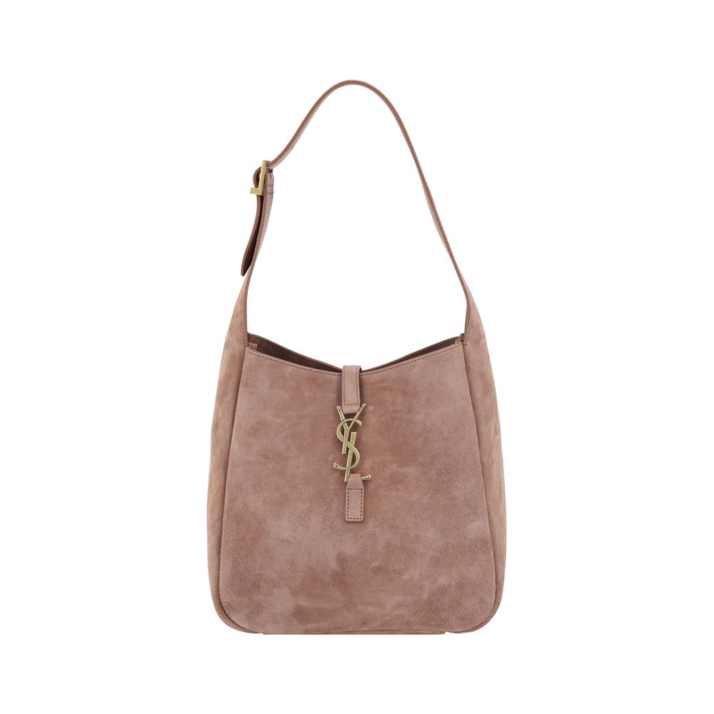 Saint Laurent Le 5 à 7 suede Shoulder Bag in classic black