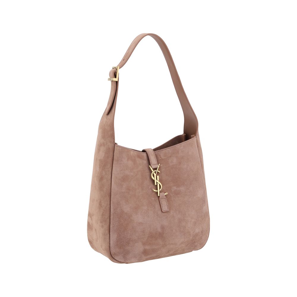 Saint Laurent Le 5 à 7 suede Shoulder Bag in black, high-quality luxury handbag