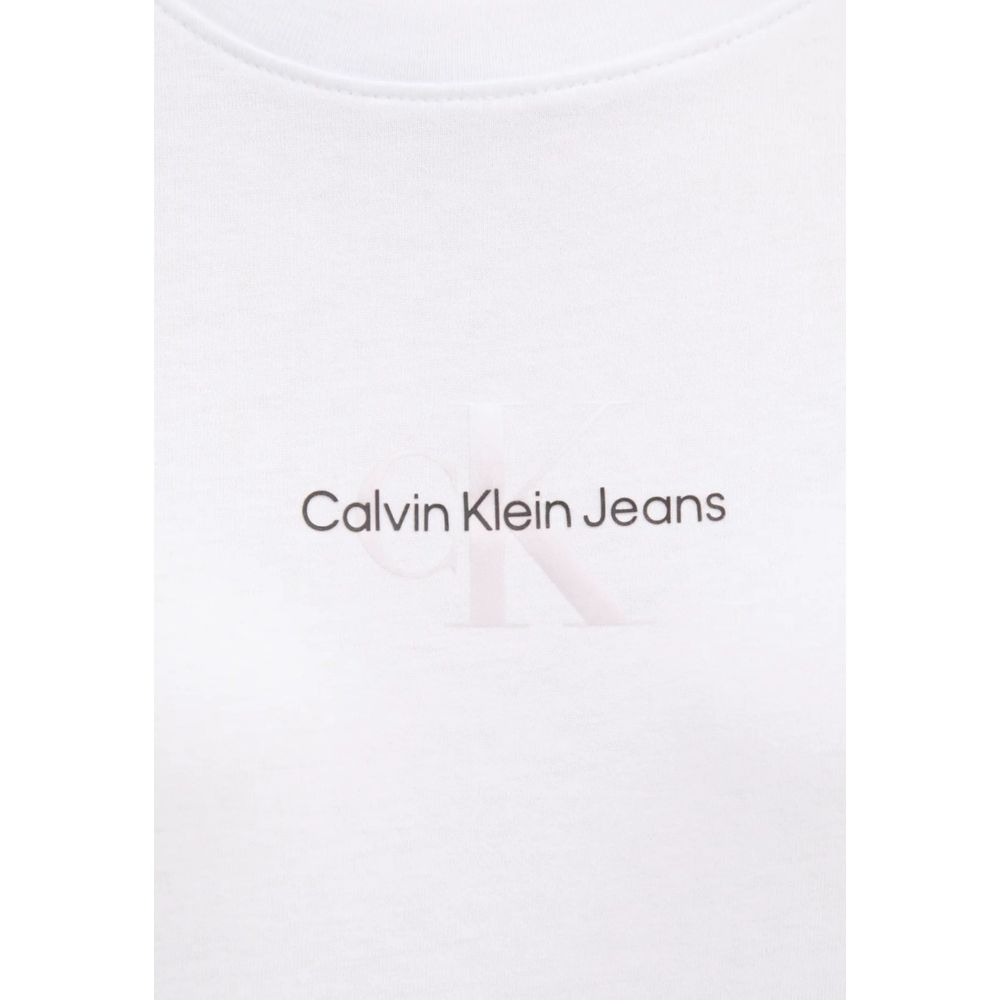 Calvin Klein Jeans White Cotton Rigenerato Tops & T-Shirt