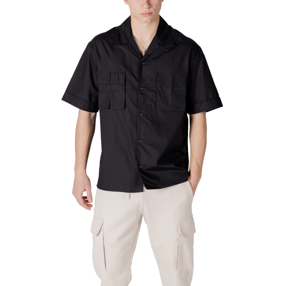 Antony Morato Black Lyocell Shirt