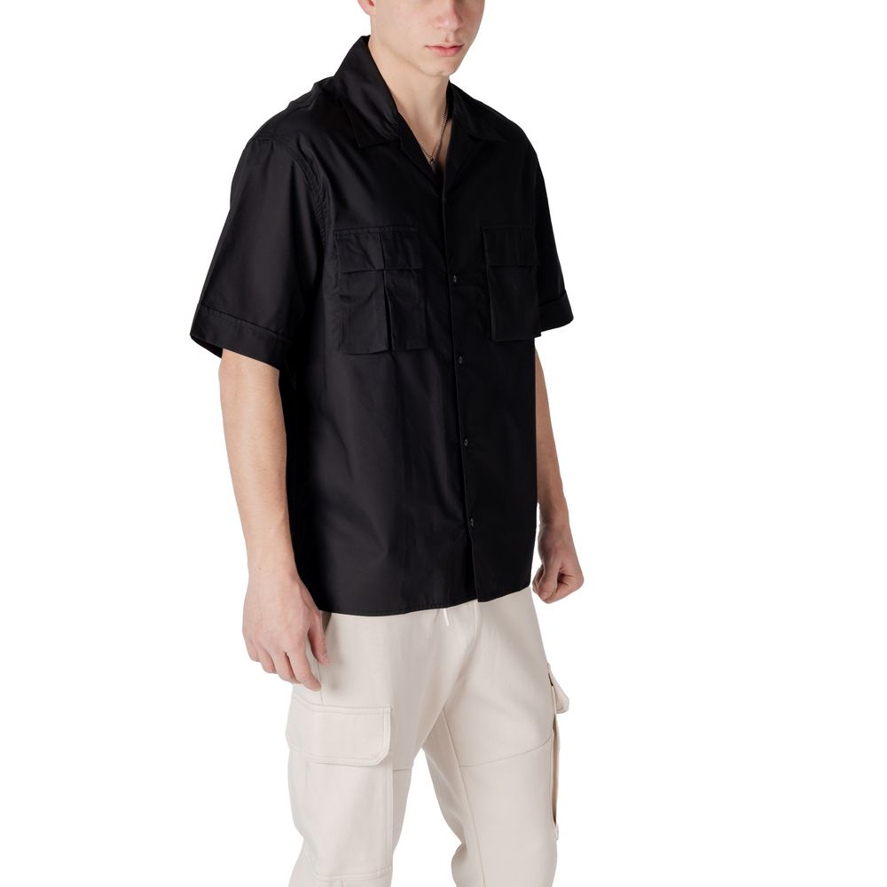 Antony Morato Black Lyocell Shirt