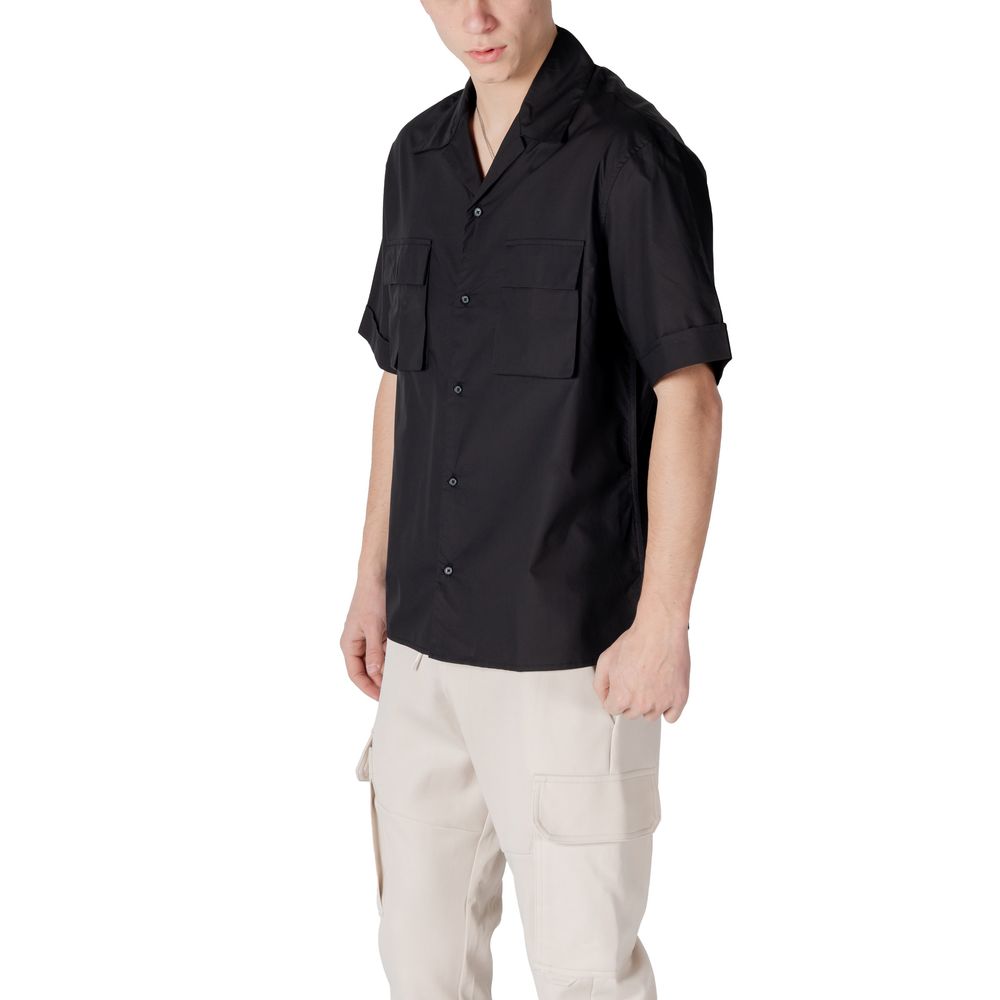 Antony Morato Black Lyocell Shirt