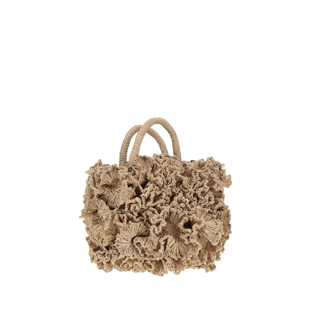 Ibeliv Coral raffia Handbag
