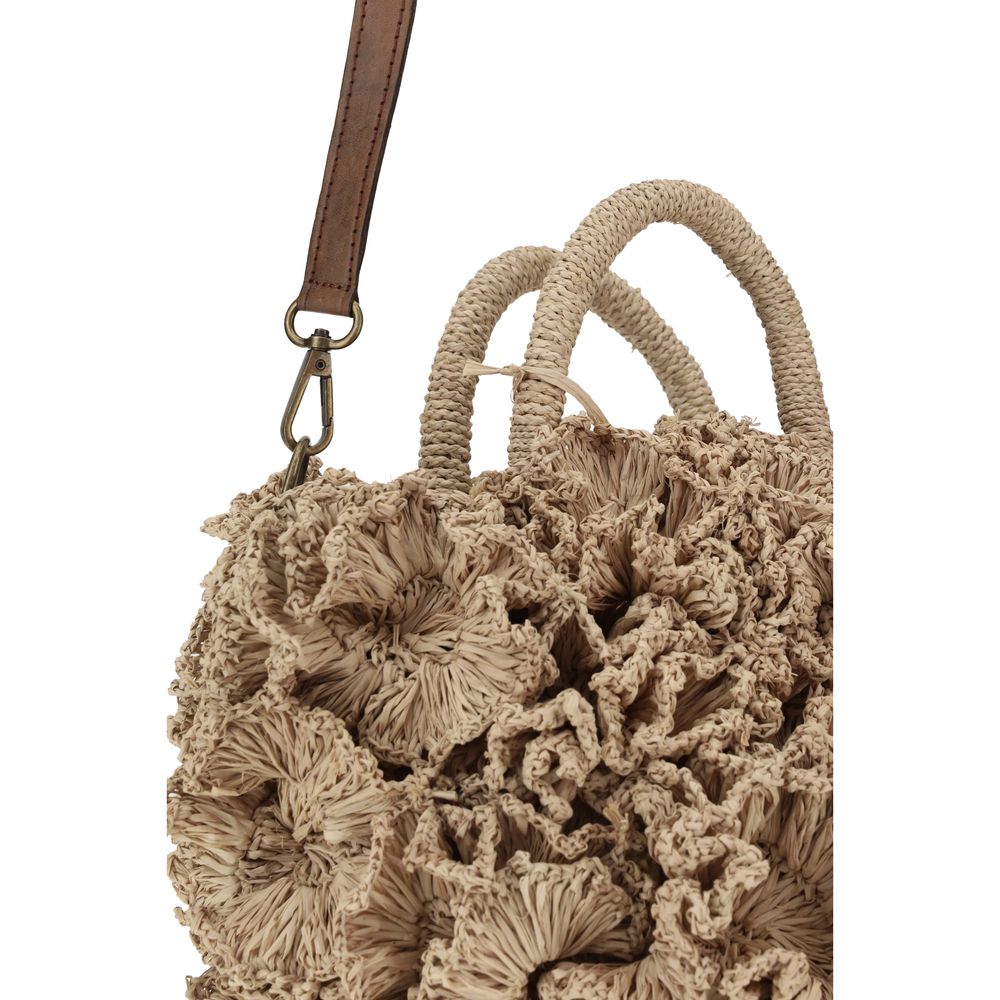 Ibeliv Coral raffia Handbag