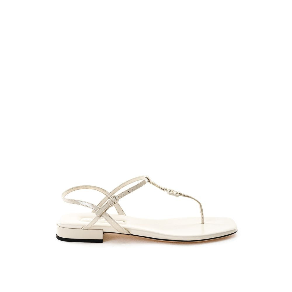 Miu Miu Beige Patent Leather Sandal