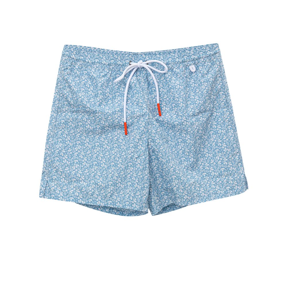 Isaia Blue Polyester Swim Short
