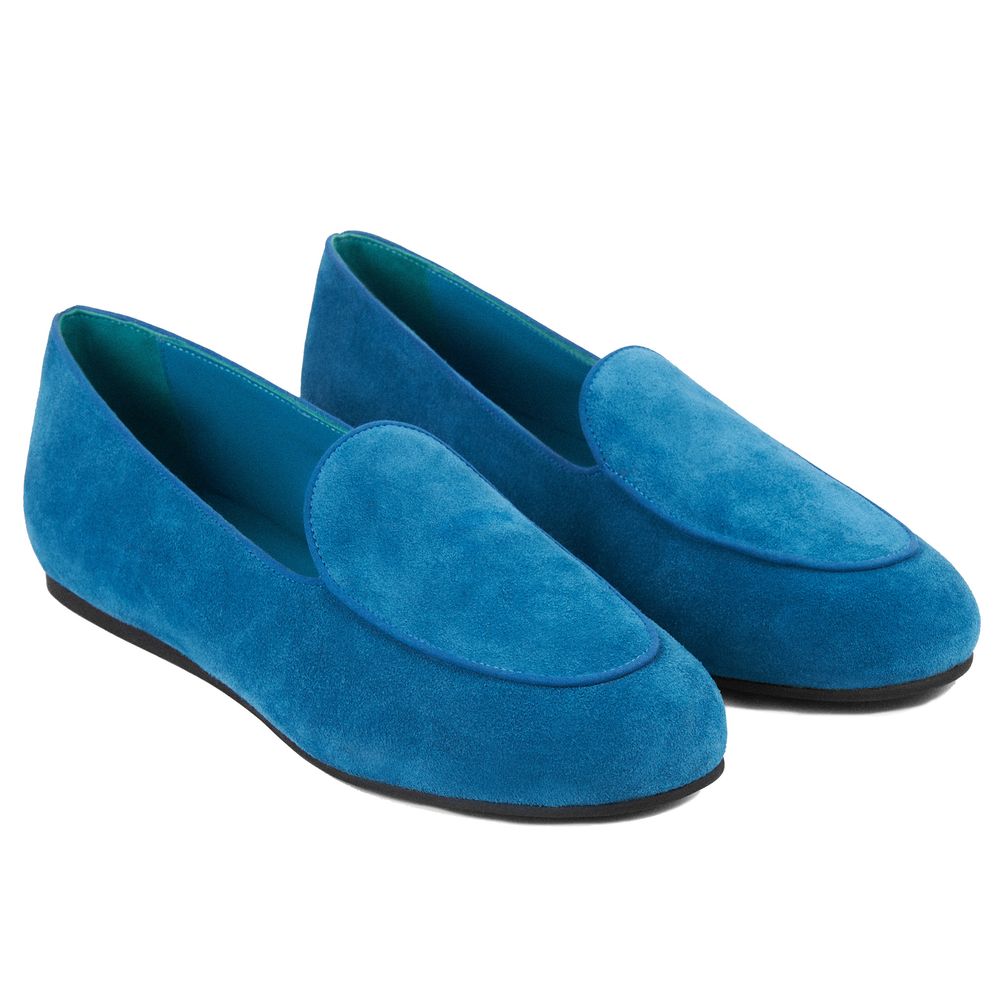 Charles Philip Blue Calfskin Loafer