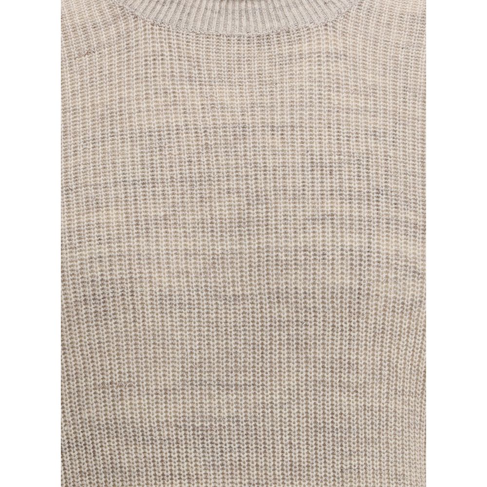 Brunello Cucinelli Cotton and linen knit T-Shirt