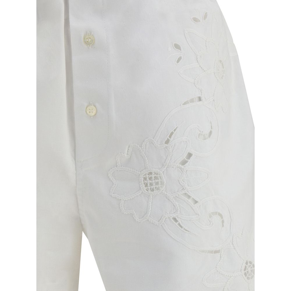 Marine Serre Linen Shorts