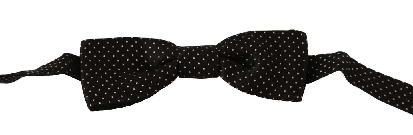  Stylish black polka dot silk bow tie from Dolce & Gabbana