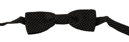  Stylish black polka dot silk bow tie from Dolce & Gabbana