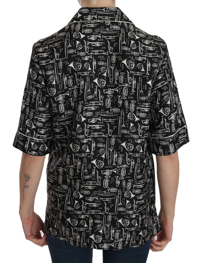 Luxurious Dolce & Gabbana top made of 100% pure silk