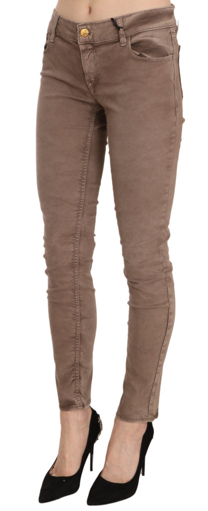Versatile and timeless brown color slim fit skinny jeans by CYCLE