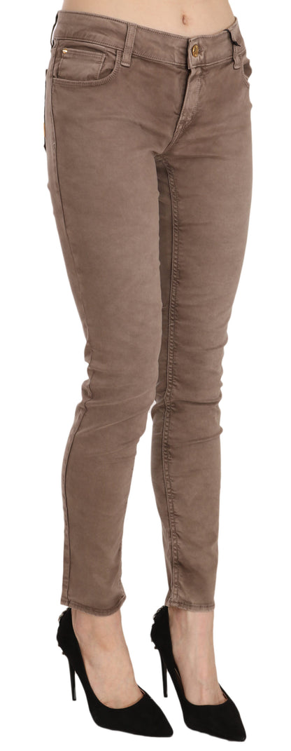 97% Cotton 3% Elastane brown skinny jeans made in Italy by CYCLE