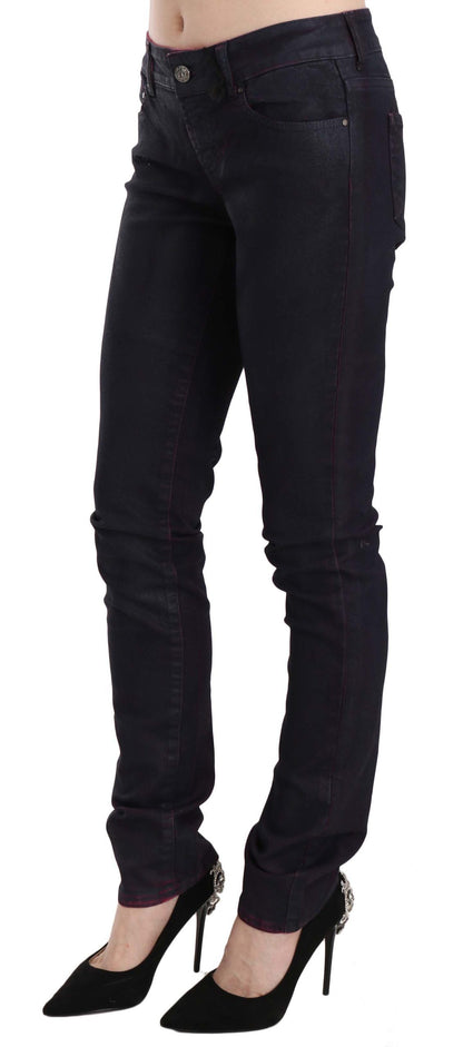 Just Cavalli Chic Black Low Waist Skinny Denim made of 98% Cotton and 2% Elastan from Italy