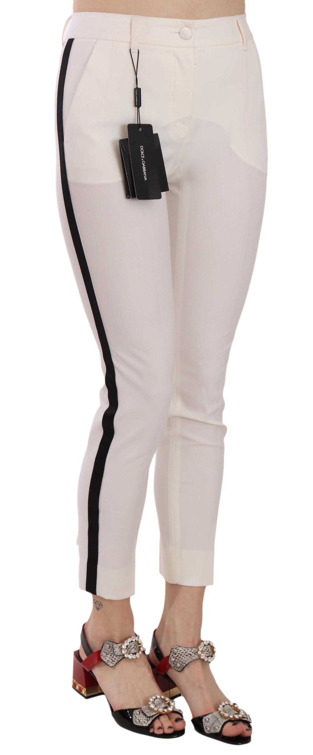 Tailored trousers with chic side stripe and cropped skinny fit