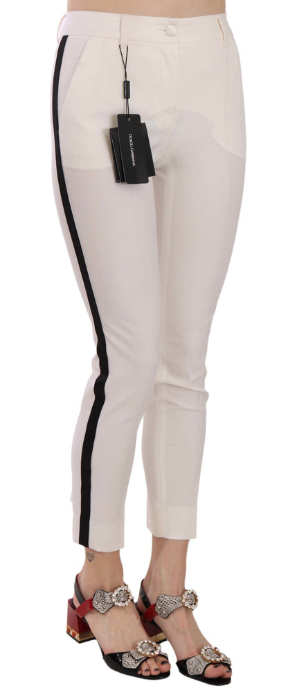 Tailored trousers with chic side stripe and cropped skinny fit