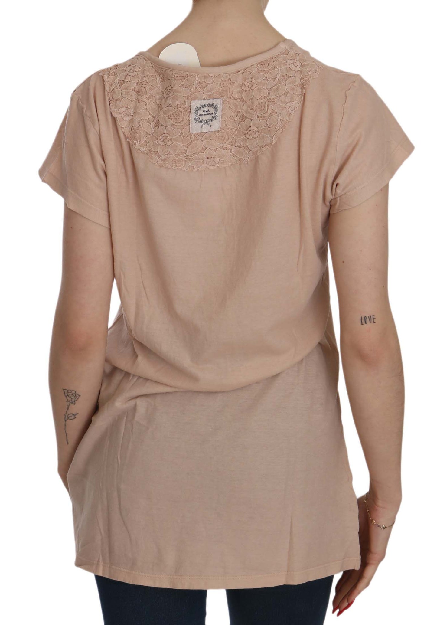 Stunning 100% Authentic PINK MEMORIES blouse in cream lace