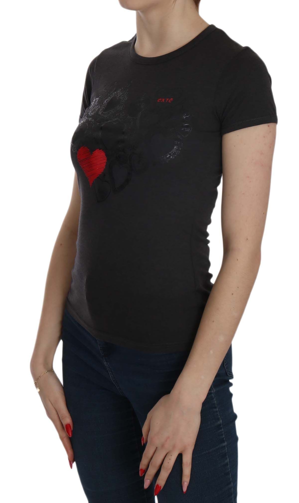 Short-sleeved crew neck blouse made of 65% polyester and 35% cotton