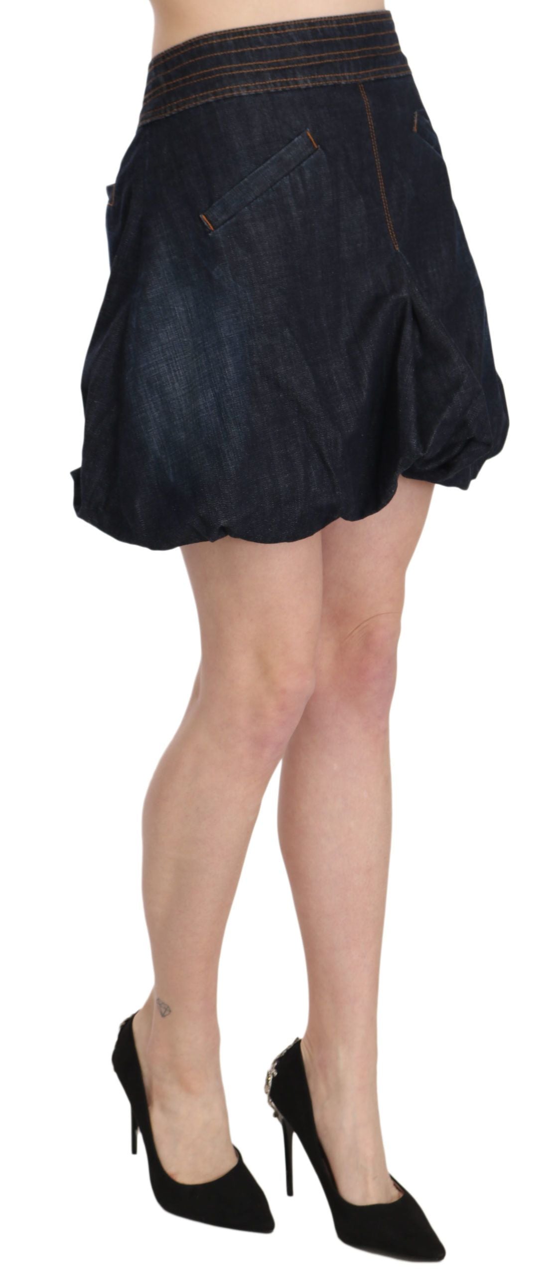 Brand New Exte A-Line Mini Skirt in Dark Blue with Tags