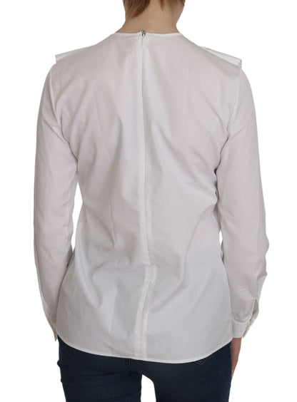 Authentic Dsquared² White Crew Neck Top with 100% cotton material