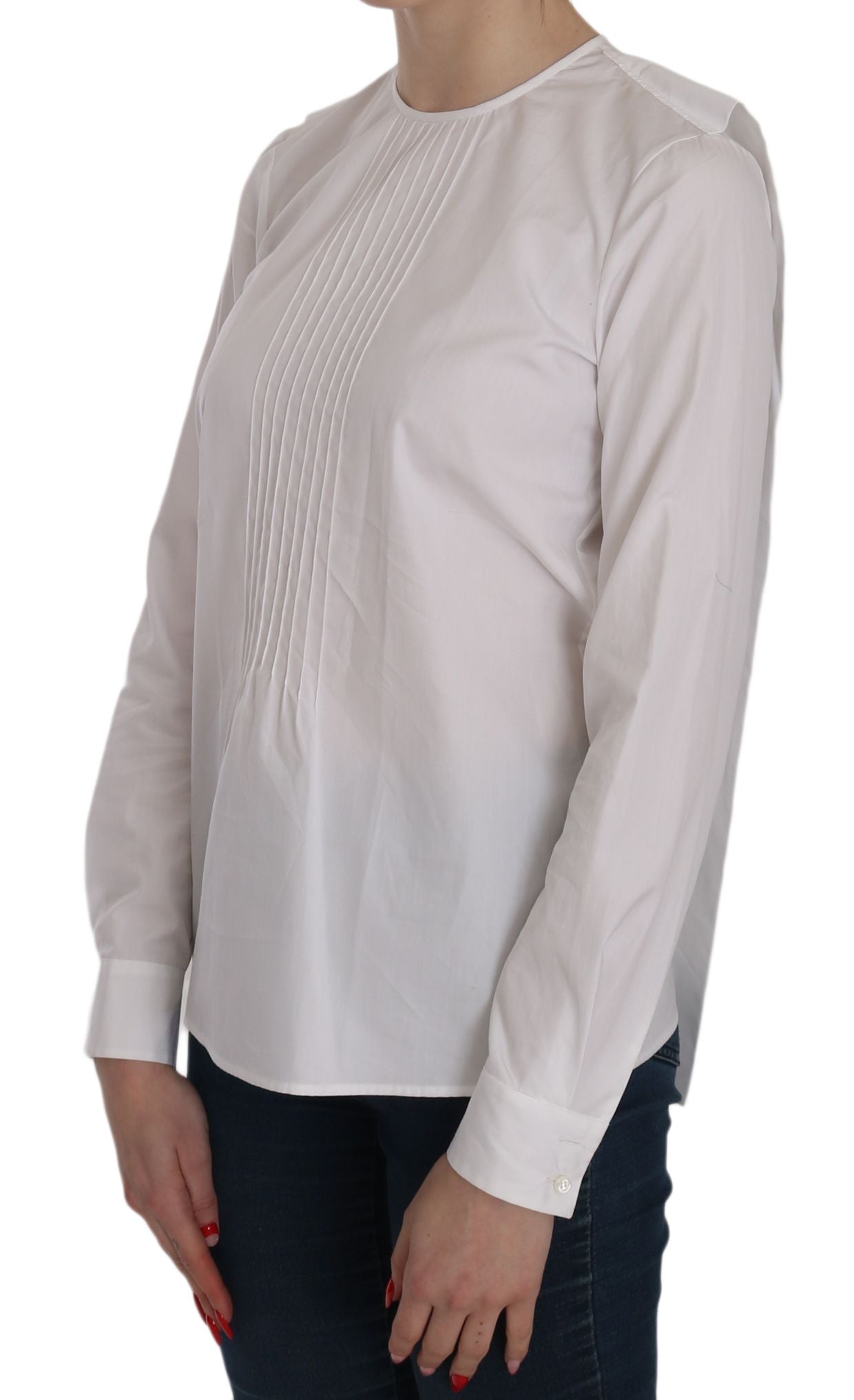 Chic Dsquared² White Crew Neck Top, embodiment of sophistication