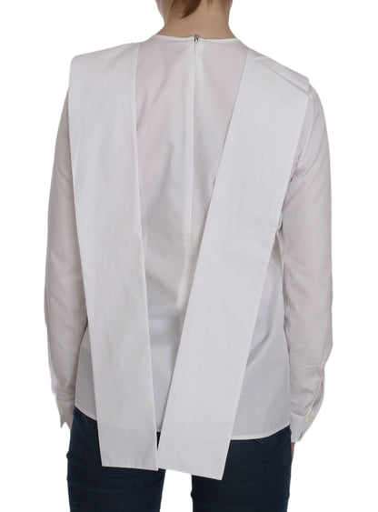 Exquisite Dsquared² White Crew Neck Top, epitome of elegance