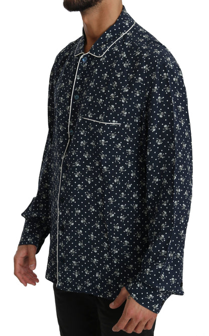 Regular fit lounge shirt exuding luxury and opulence