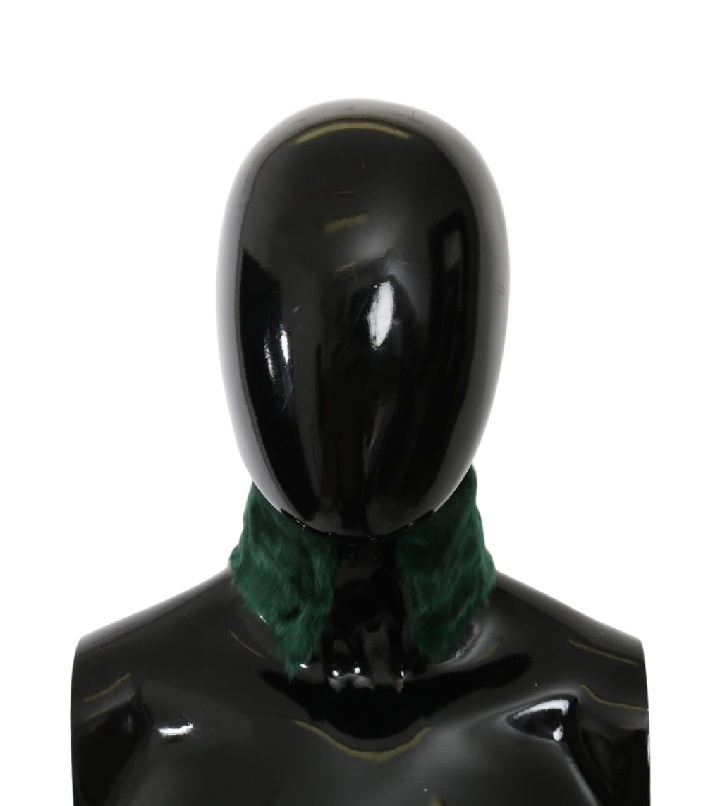 Dolce & Gabbana Green Lambskin Scarf
