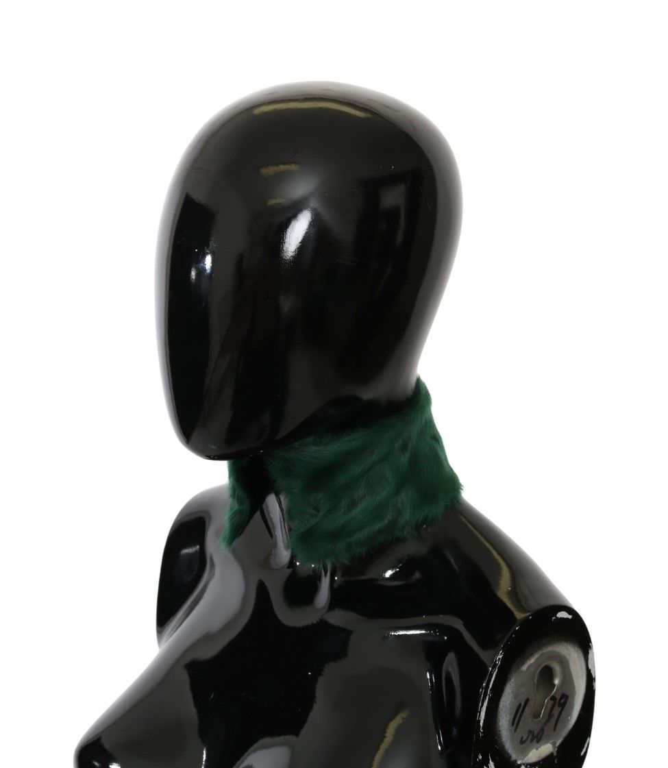 Dolce & Gabbana Green Lambskin Scarf