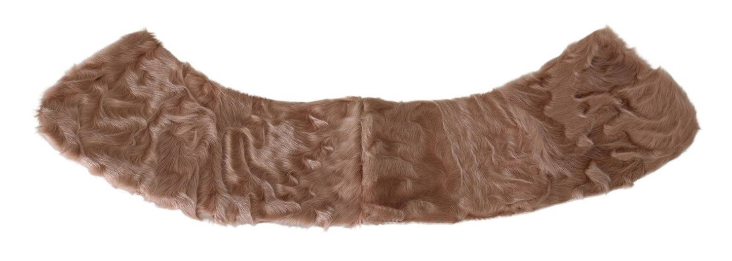 High-quality 100% Lambskin Dolce & Gabbana Elegant Beige Scarf for Women
