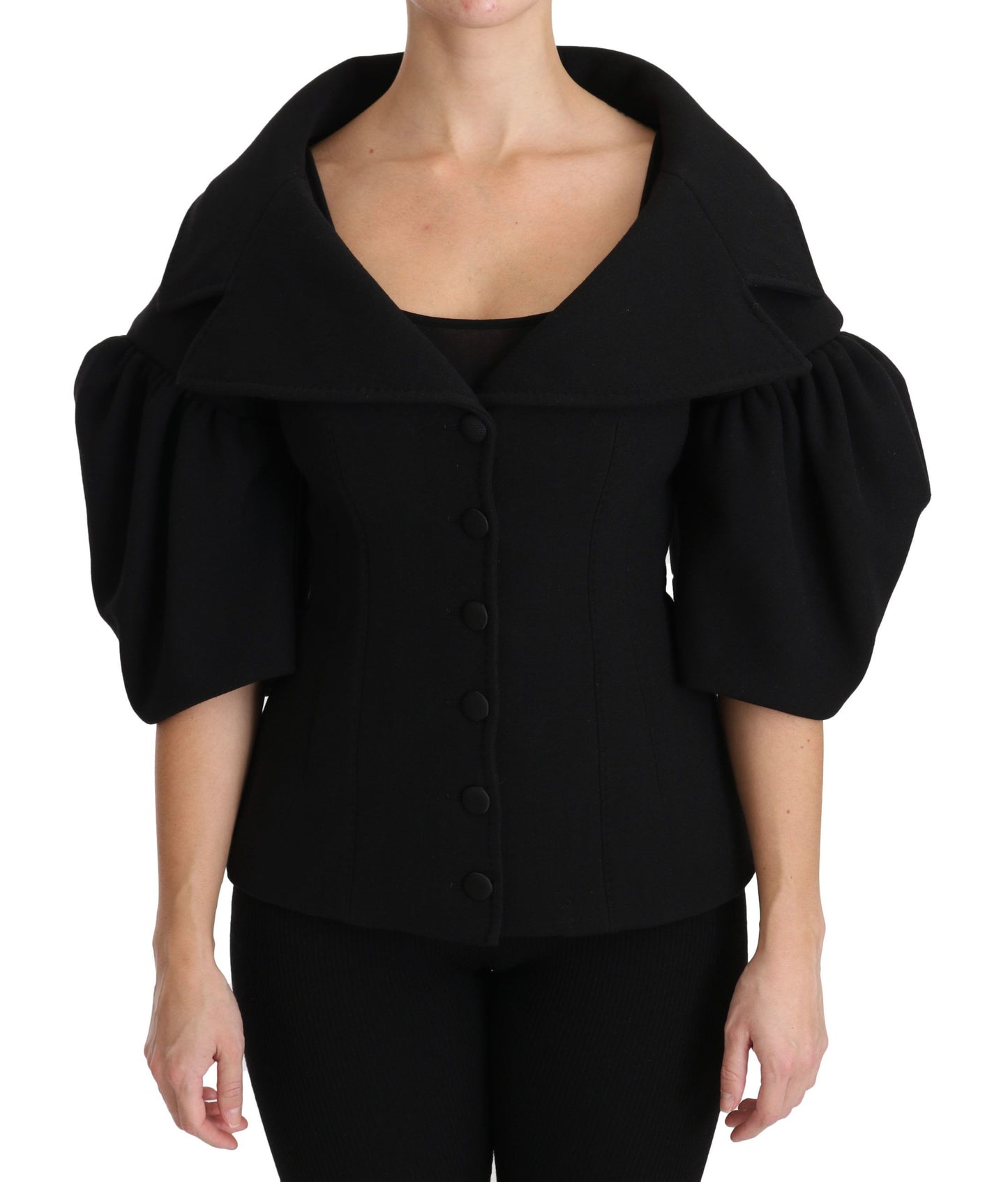 Immaculate black Dolce & Gabbana Elegant Virgin Wool Coat with tags 