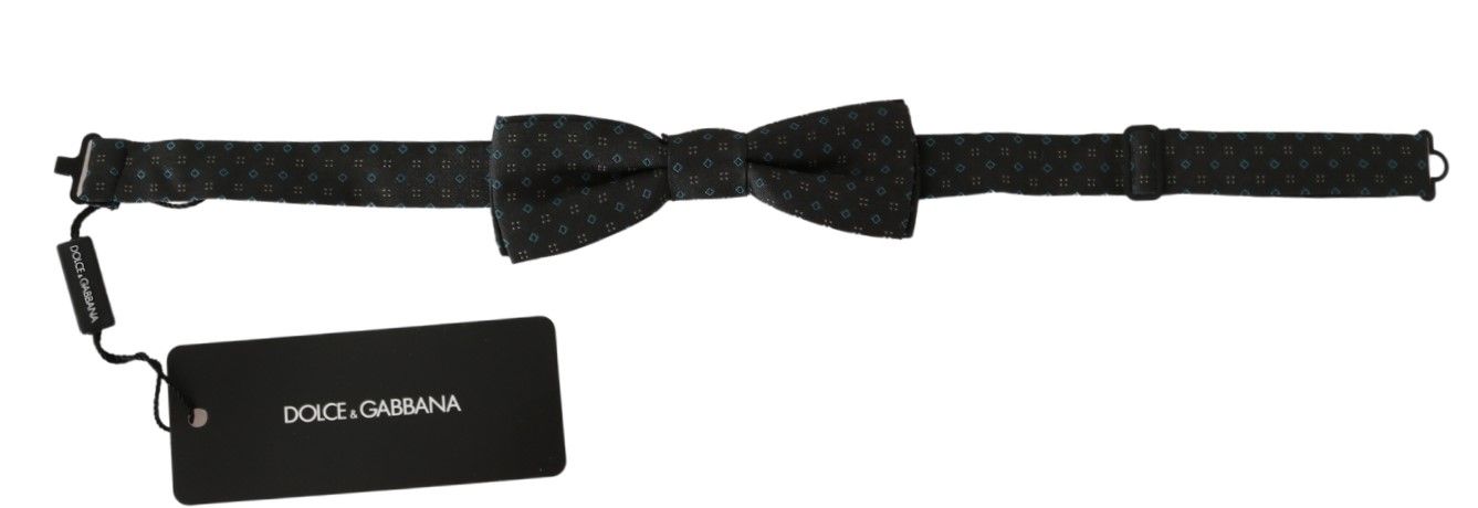 Dolce & Gabbana Gray Silk Bow Tie