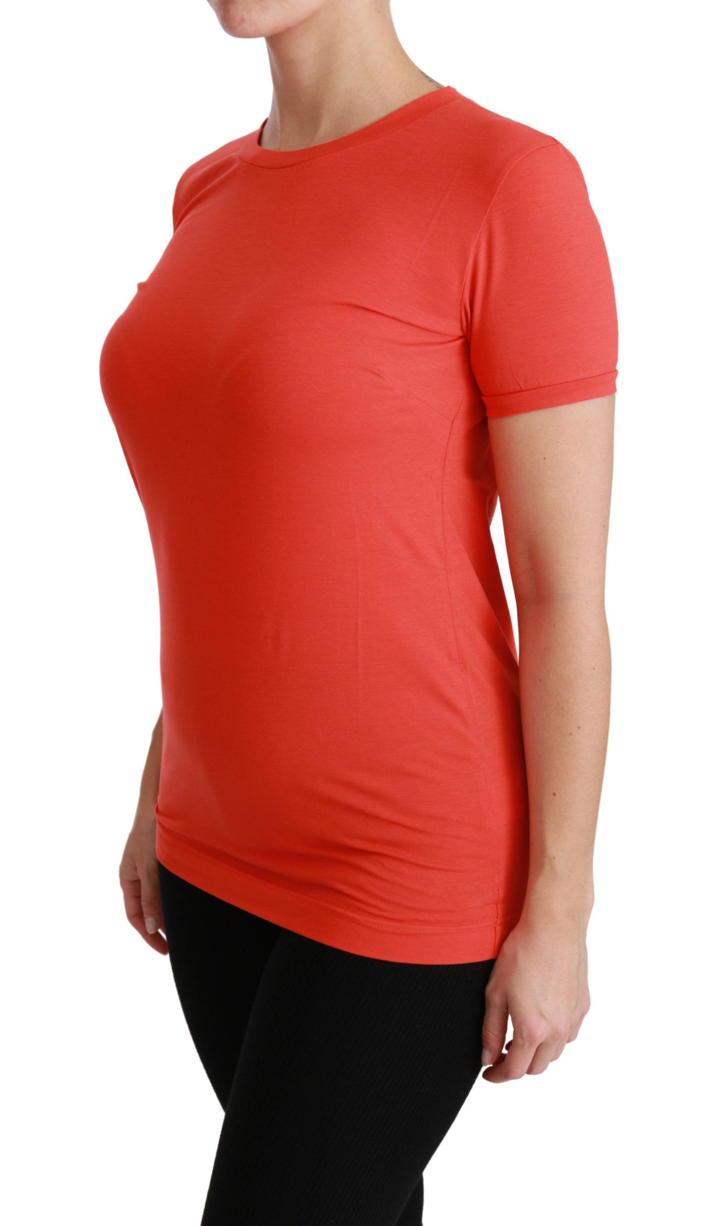 Sumptuous 100% cotton T-shirt in vibrant red hue from Dolce & Gabbana