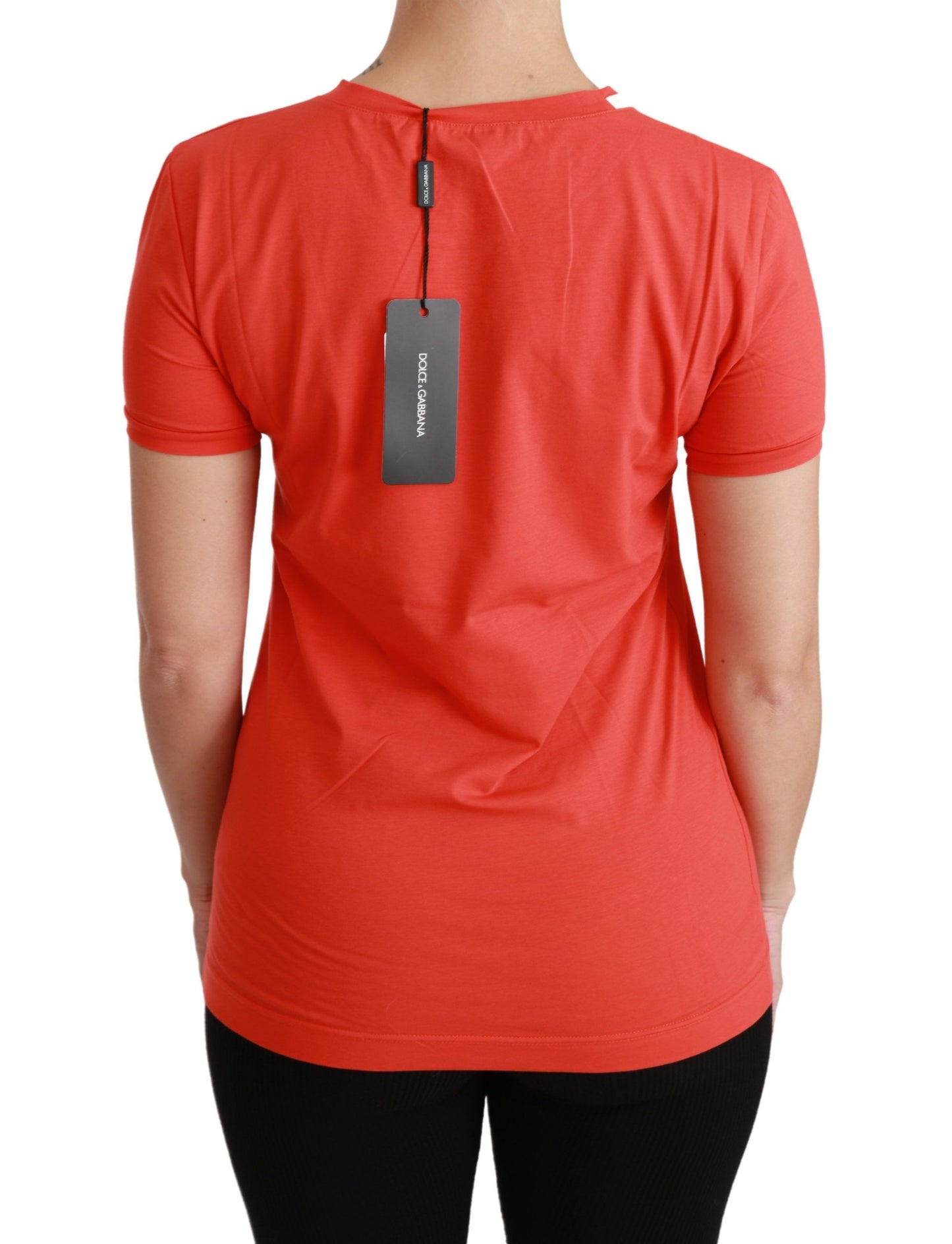 Casual yet elegant Red Crewneck Short Sleeve T-shirt from Dolce & Gabbana