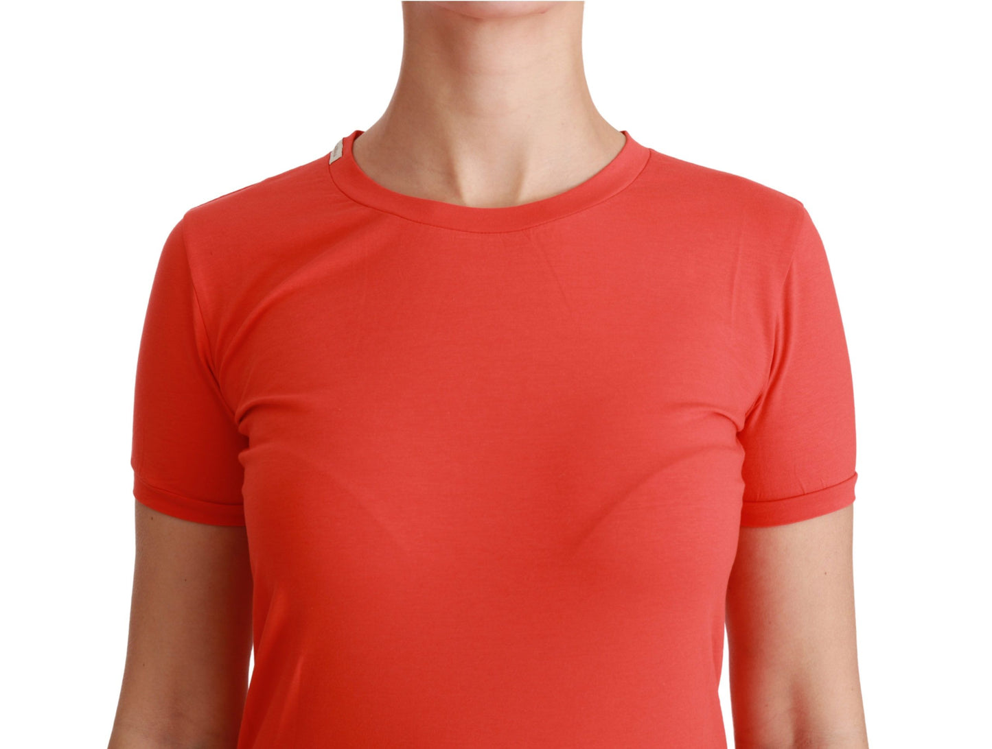 Luxurious Red Crewneck Short Sleeve T-shirt from Dolce & Gabbana, made in Italy