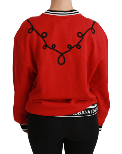 Dolce & Gabbana red sweater with 'Love is Love' and Heart motifs