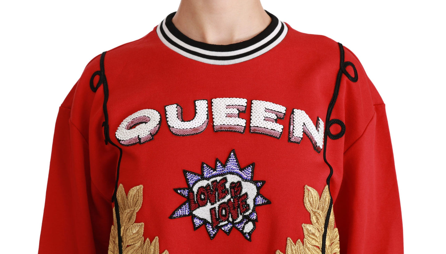 Haute couture Dolce & Gabbana sweater with exquisite multicolor sequin detailing