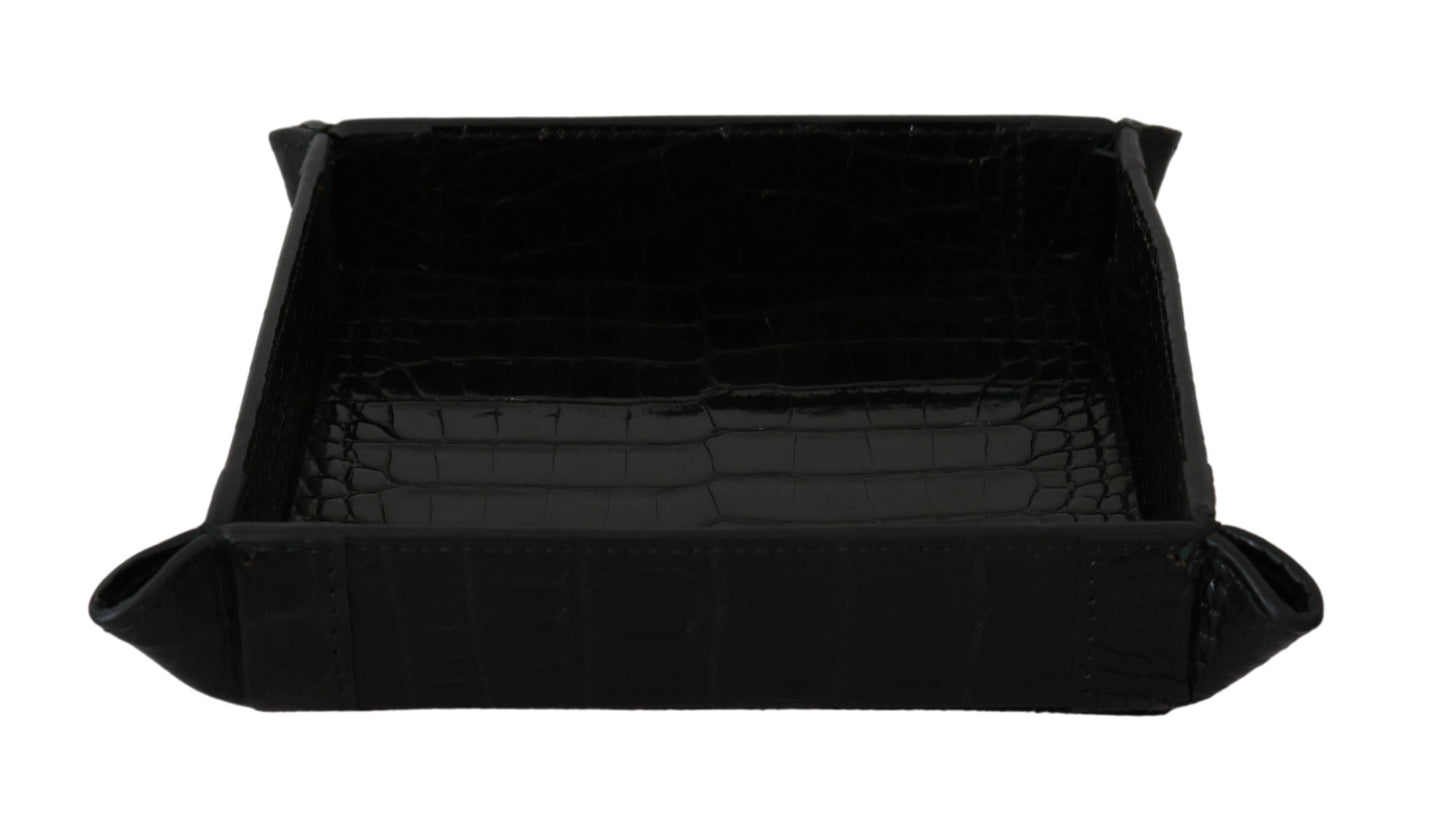 High-quality, stylish black skin tray from Dolce & Gabbana