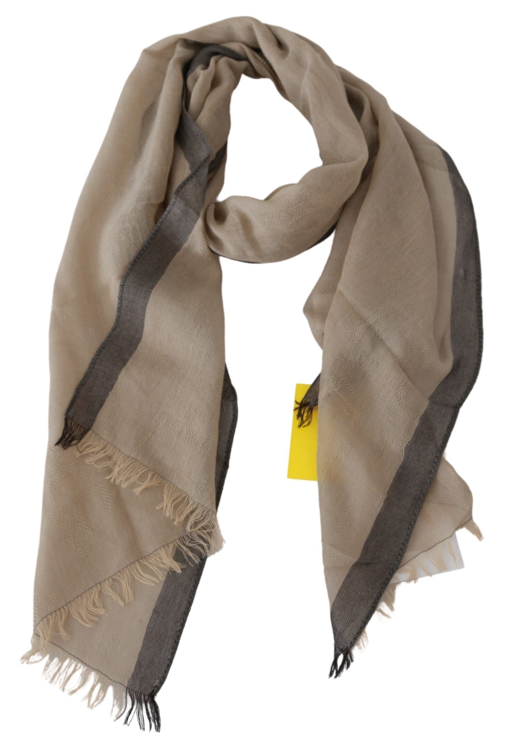 Costume National Beige Cotton Scarf