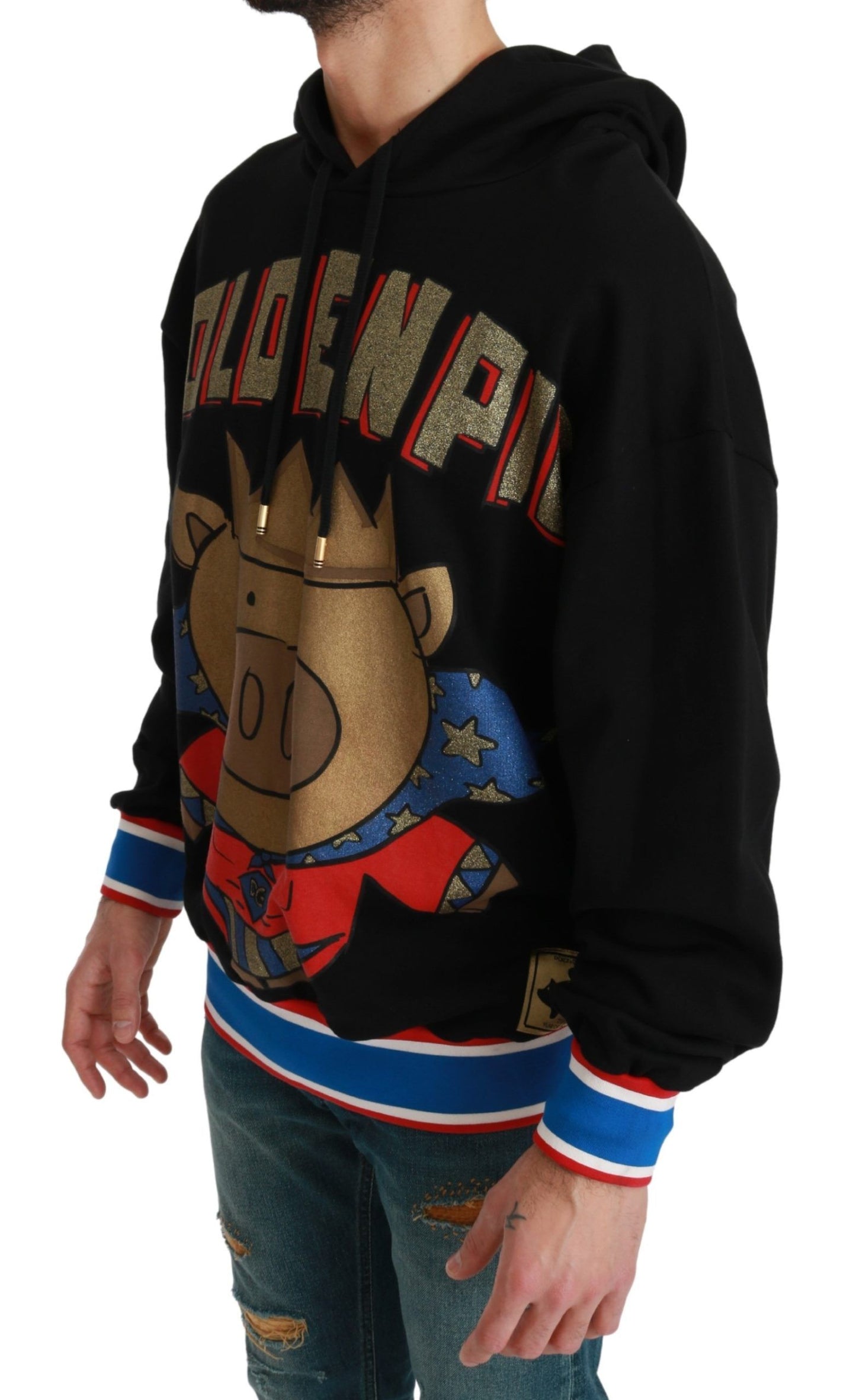 Luxurious 100% cotton material sweater with colorful Superpig Crown motif