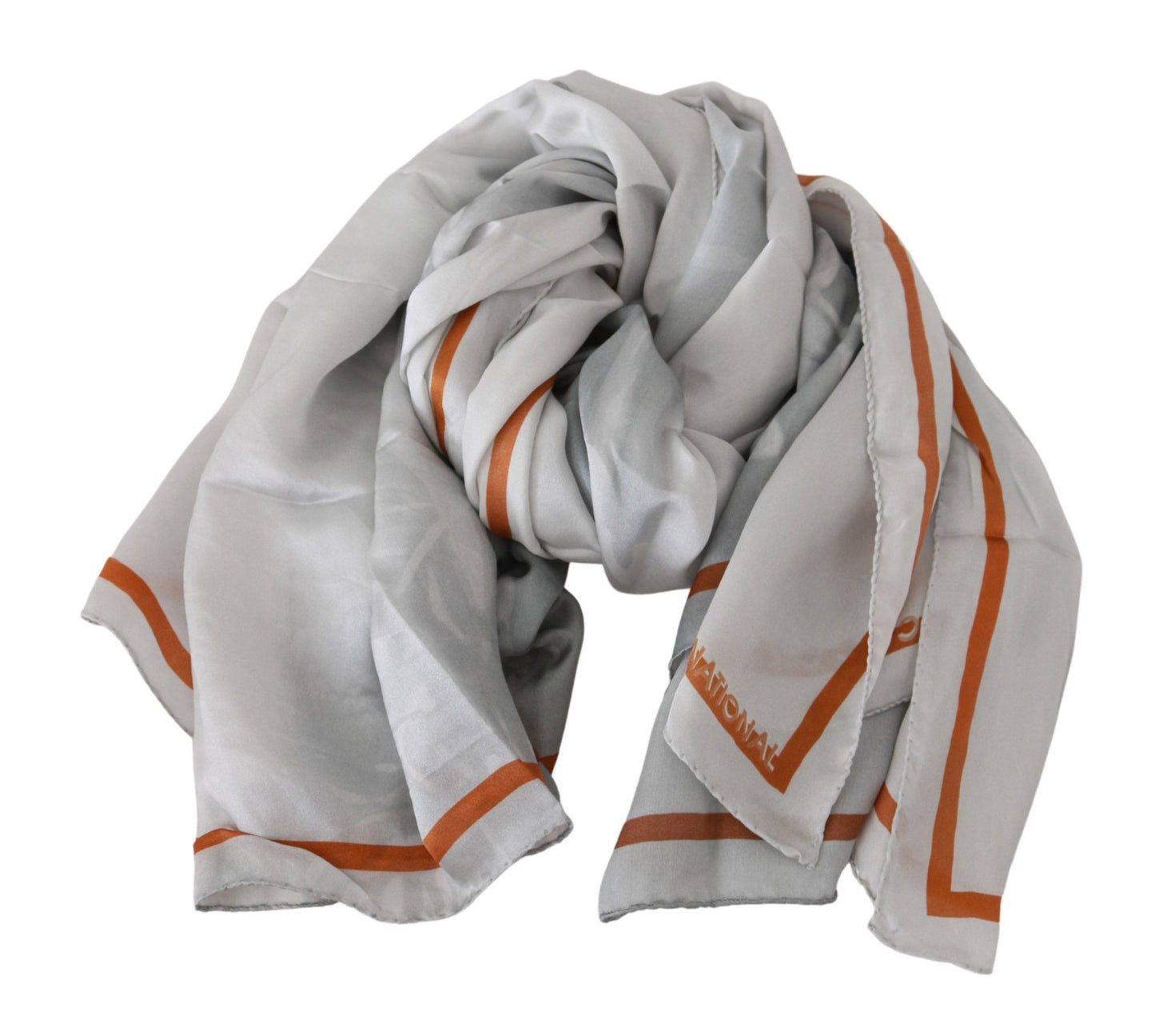 Women's silk scarf made in Italy with logo details